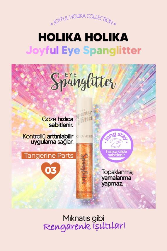 Jel Glitter Yoğun Işıltılı Göz Farı Kore Makyaj Trendi Holika Holika Eye Spanglitter - 8