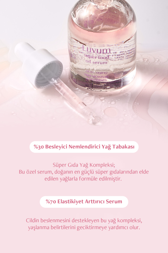 Kırışıklık Karşıtı Süper Besin Kompleksi İçeren Cilt Bakım Serumu Luvum Superfood Oil Serum - 4