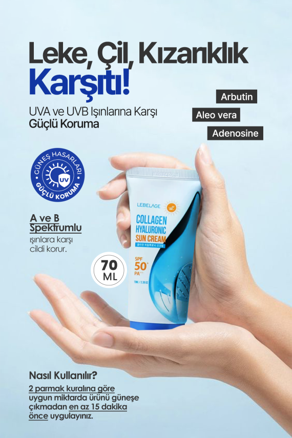 Kolajen Güneş Kremi Spf 50 + Pa +++ Collagen Hyaluronic Sun Cream - 5