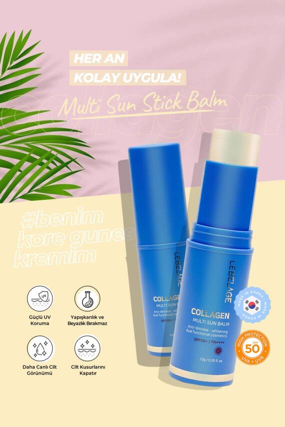 Kuru Cilt Için Kırışıklık Karşıtı Stick Güneş Koruyucu Collagen Sun Balm Spf 50 pa - 4