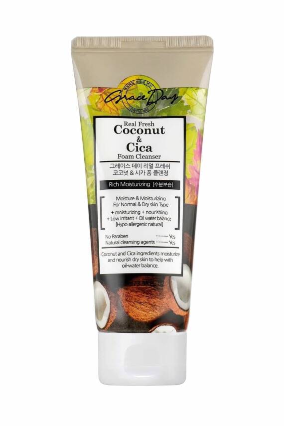 Kuru Ciltler Için Hindistan Cevizi Ve Cica Yüz Temizleme Köpüğü Coconut Cica Foam Cleanser - 1