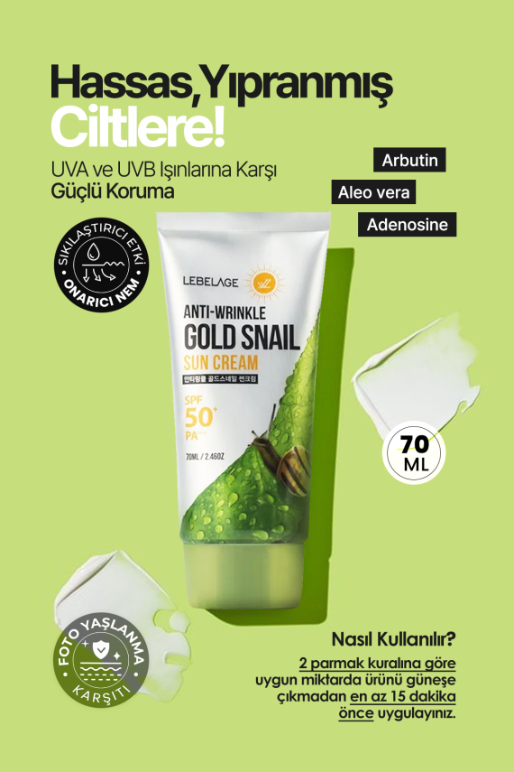 Leke Ve Kırışıklık Karşıtı Salyangoz Özü Içeren Gold Snail Spf 50 + Güneş Kremi - 5