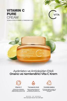 Lekeli Ciltler İçin Aydınlatıcı ve Antioksidan Ekili Nemlendirici C Vitamini Vita C Cream - 2