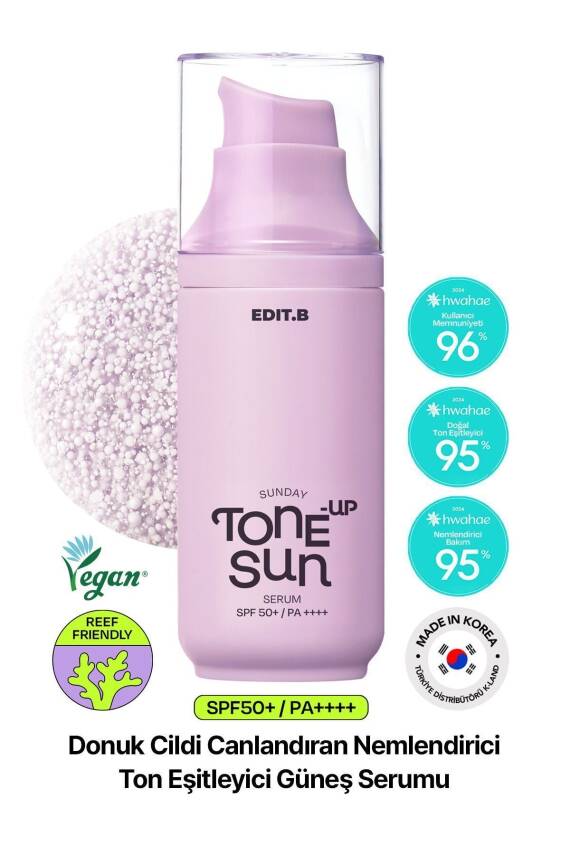 Makyaj Bazı Olarak Da Kullanılabilen Nemlendirici Aydınlatıcı Etkili Edıt.b Tone-up Sun Serum Spf50 - 1