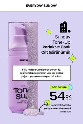 Makyaj Bazı Olarak Da Kullanılabilen Nemlendirici Aydınlatıcı Etkili Edıt.b Tone-up Sun Serum Spf50 - 6