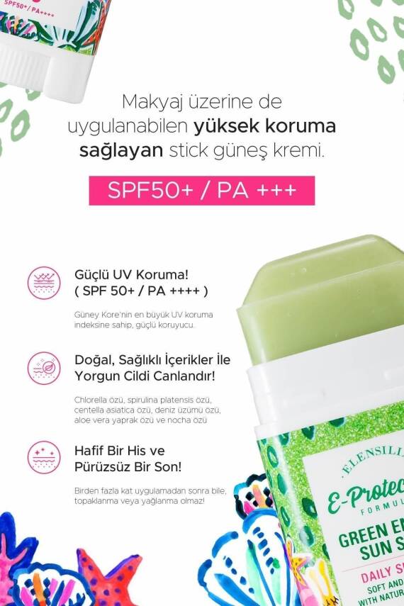 Makyaj Üzerine Uygulanabilen Stick Güneş Kremi Spf 50+ Pa++++ Green Energy Sun Stick - 2