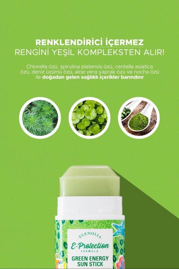 Makyaj Üzerine Uygulanabilen Stick Güneş Kremi Spf 50+ Pa++++ Green Energy Sun Stick - 6