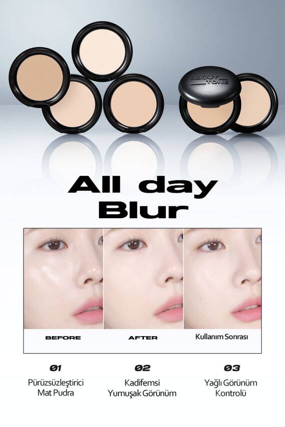 Makyajın Gün Boyu Kalıcı Olmasını Sağlayan Sabitleyici Toz Pudra ABOUT TONE Blur Powder - 41