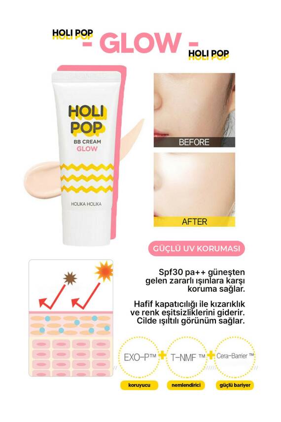 Mat BB Krem Holika Holika Holipop Matte BB Cream SPF 30 PA++ - 32