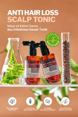 Maya ve Kafein İçeren Saç Dökülmesi Karşıtı Tonik Derma Factory Anti Hair Loss Scalp Tonic 100ml - 2