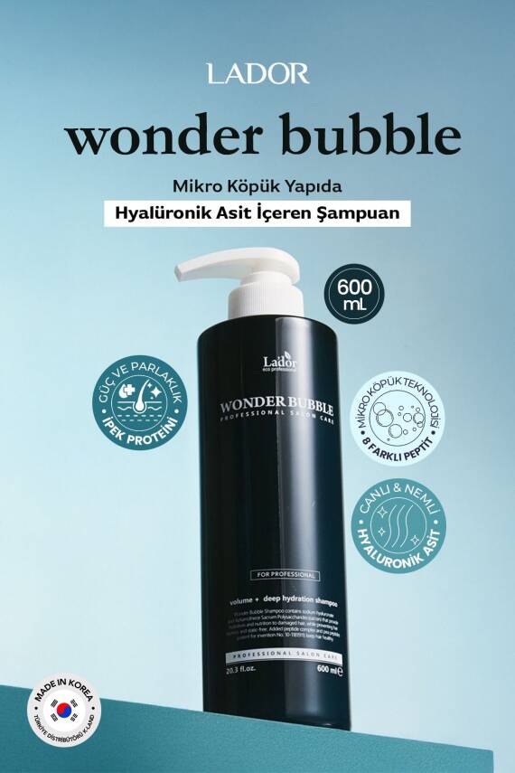 Mikro Köpük Yapıda Hyalüronik Asit Içeren Bakım Şampuanı Wonder Bubble Shampoo 250 ml - 3