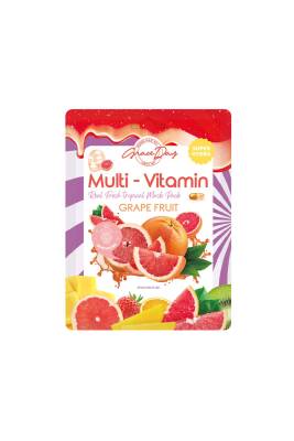 Multivitamin Greyfurt Yoğun Nemlendirici Kağıt Maske Grace Day GraceFruit Sheet Mask ( Vegan Maske ) - 1