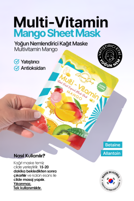 Multivitamin Mango Yoğun Nemlendirici Kağıt Maske Grace Day Mango Sheet Mask ( Vegan Maske ) - 2