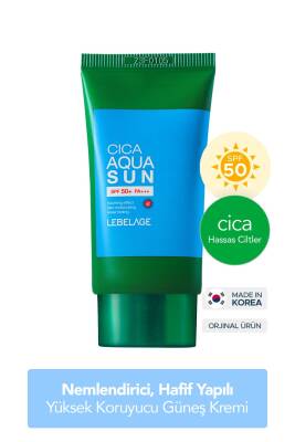 Nemlendirici, Hassas ve Hafif Yapılı Kore Güneş Kremi Lebelage Cica Aqua Sun SPF50+ PA+++ 30ml - 2