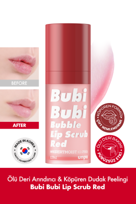 Ölü Derileri Arındıran Köpüren Dudak Peelingi UNPA Bubi Bubi Lip Scrub Red - 2