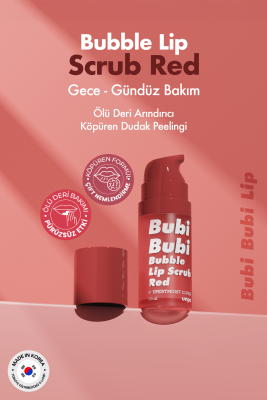 Ölü Derileri Arındıran Köpüren Dudak Peelingi UNPA Bubi Bubi Lip Scrub Red - 4