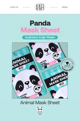 Panda Desenli Eğlenceli; Aydınlatıcı Kağıt Maske Lamelin Animal Panda Mask - 2