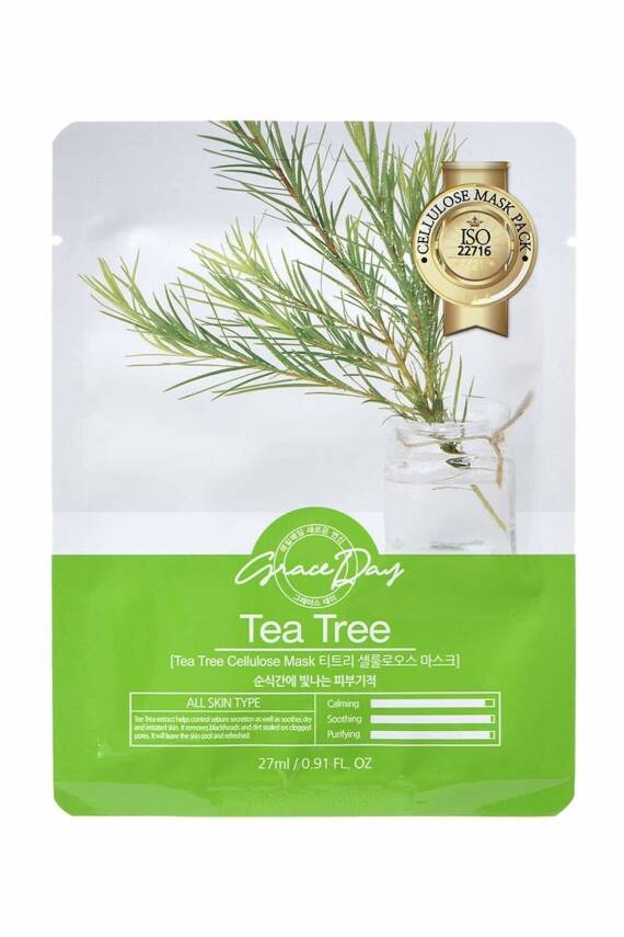 Problemli Ciltler Için Çay Ağacı Yağı Içeren Selüloz Maske Tea Tree Mask 8809446653175; One Size - 1