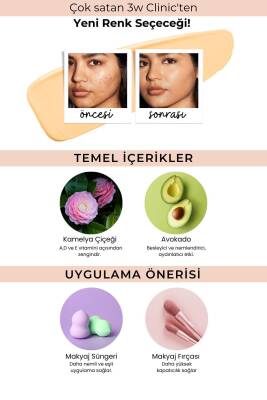 Renk Eşitleyici Orta Kapatıcı SPF 50+ PA++++ BB Krem ( Orta Ton Buğday Ten ) 3W CLINIC BB Cream - 3