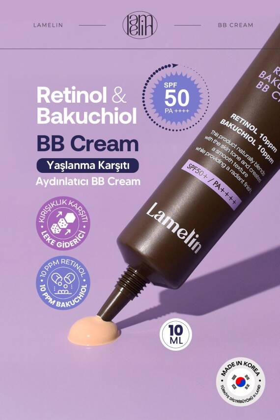 Retinol ve Bakuchiol İçeren Aydınlatıcı BB Krem 10 ml Lamelin BB Cream 10 ml - 2