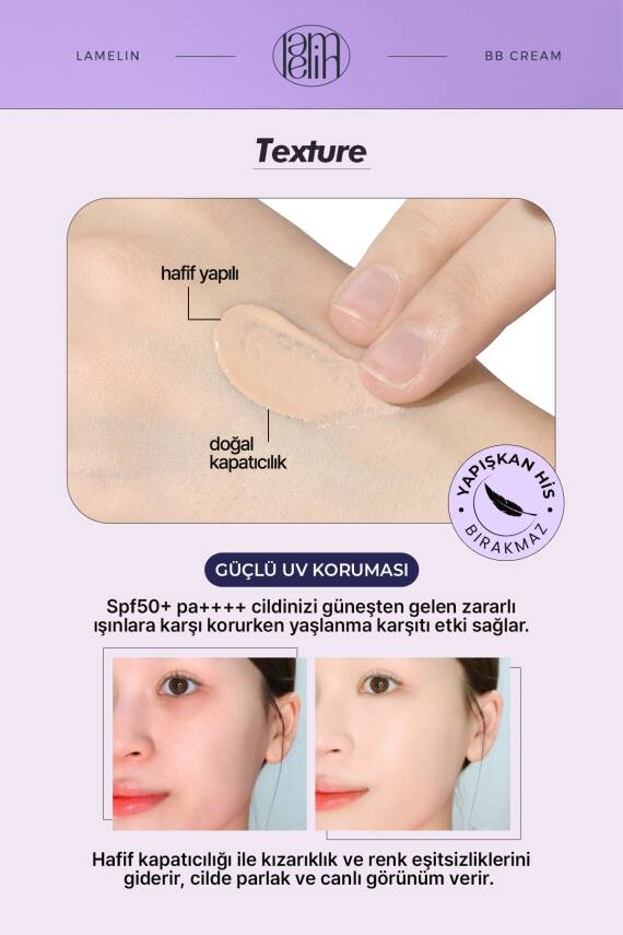 Retinol ve Bakuchiol İçeren Aydınlatıcı BB Krem 10 ml Lamelin BB Cream 10 ml - 5