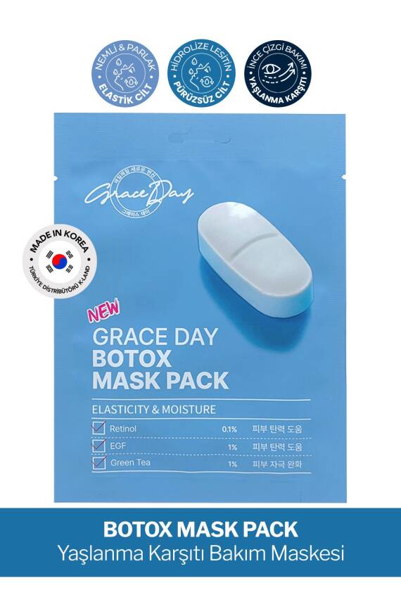 Retinol ve EGF İçeren Sıkılaştırıcı Botoks Maske Grace Day BOTOX Mask Pack - 1