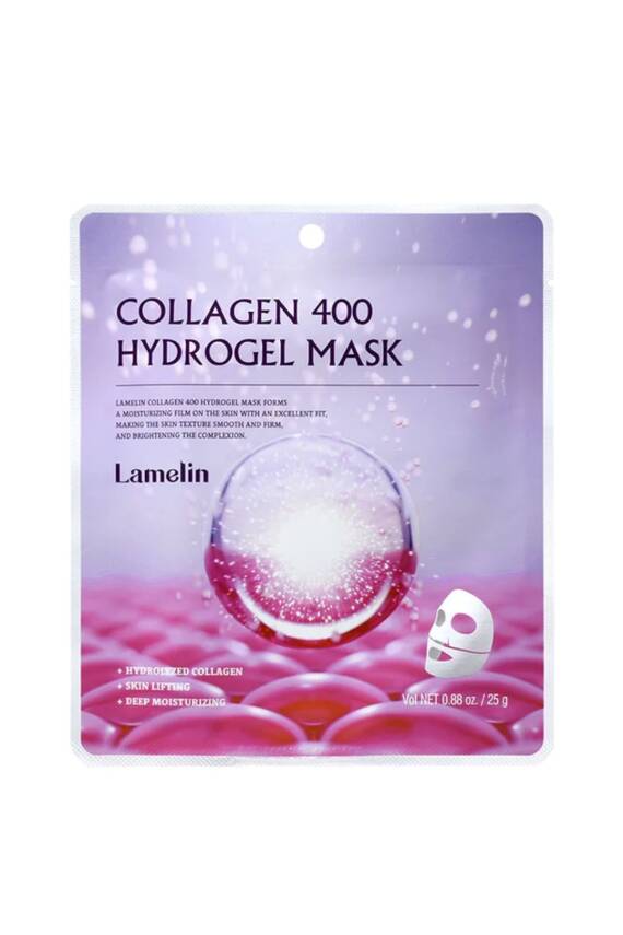 Şeffaflaşan Kolajen Kore Yüz Maskesi Lamelin Collagen 400 Hydrogel Mask - 1