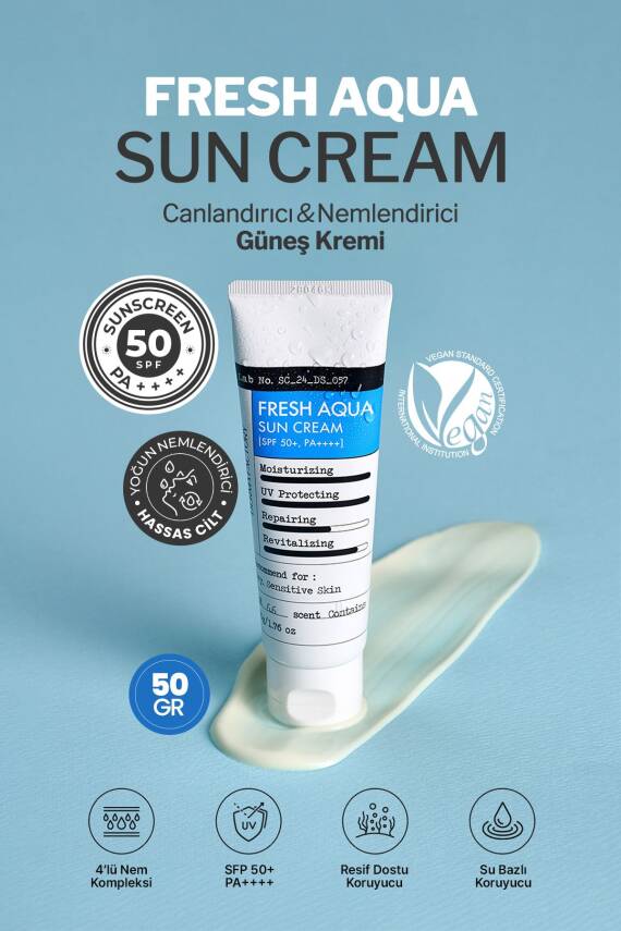 Su Bazlı Nemlendirici Güneş Kremi Derma Factory Fresh Aqua Sun Cream SPF 50+ PA++++ - 2