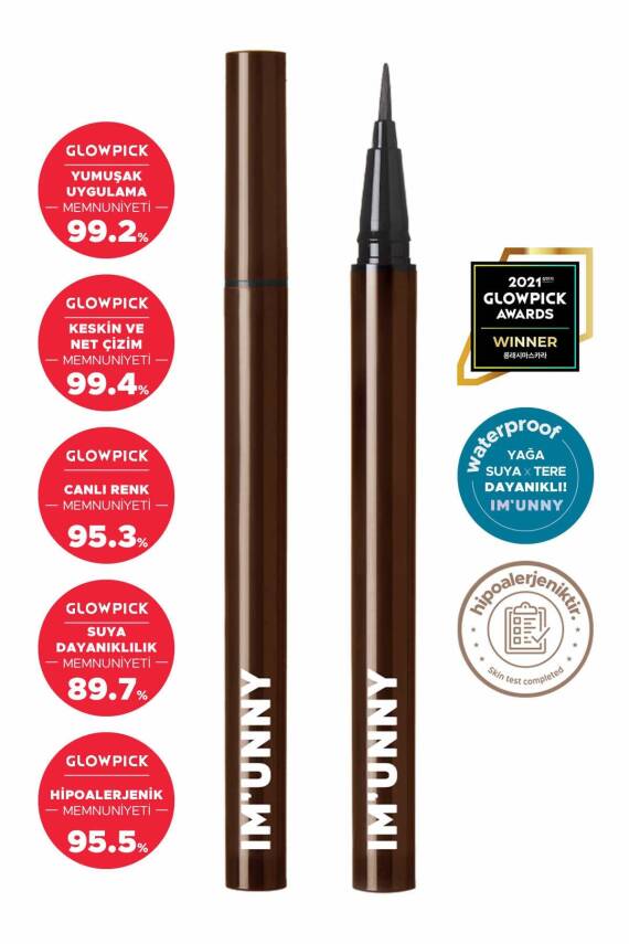 Suya Dayanıklı Kahverengi Eyeliner Skinny Fit Art Liner (a02 Deep Brown) - 4