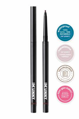 Suya Ve Tere Dayanıklı Ince Uçlu Kehribar Göz Kalemi Ultra Slim Eyeliner (04 Amber Brown) - 11