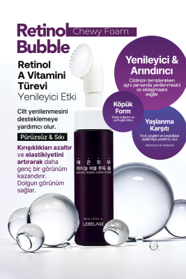 Temizleme Aparatlı Retinol Temizleme Köpüğü Lebelage Retinol Bubble Chewy Foam - 4