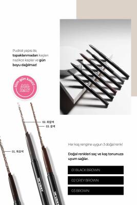 Üçgen Uçlu Yumuşak Asansörlü Kaş Kalemi Designing Eye Brow - 64