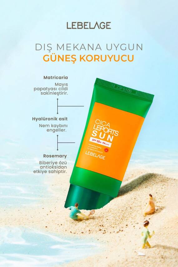 Uzun Süre Etkili Koruma Sağlayan Kore Güneş Kremi Cica LEPORTS Sun SPF50+ PA+++ 30ml - 3