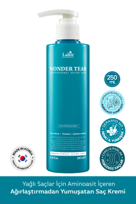 Yağlı Saçlar İçin Saçı Ağırlaştırmadan Yumuşatan Saç Kremi Lador Wonder Tear 250 ml - 2