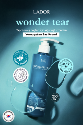 Yağlı Saçlar İçin Saçı Ağırlaştırmadan Yumuşatan Saç Kremi Lador Wonder Tear 250 ml - 7