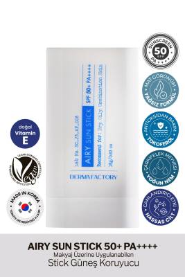 Yağlı ve Karma Ciltler İçin Mat Stick Güneş Koruyucu Derma Factory Airy Sun Stick SPF 50+ PA++++ - 2