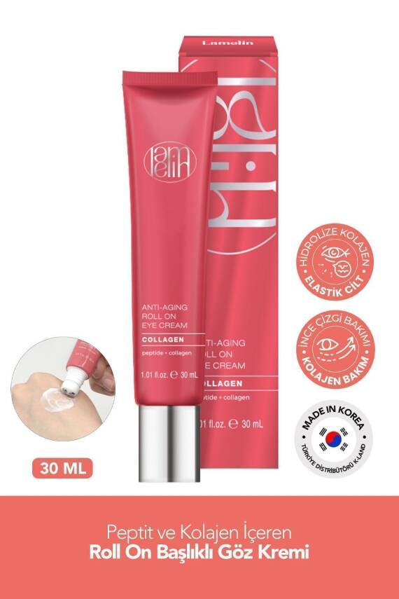 Yaşlanma Karşıtı 3lü Masaj Başlıklı Kolajen Göz Kremi Lamelin Roll On Collagen Eye Cream - 1