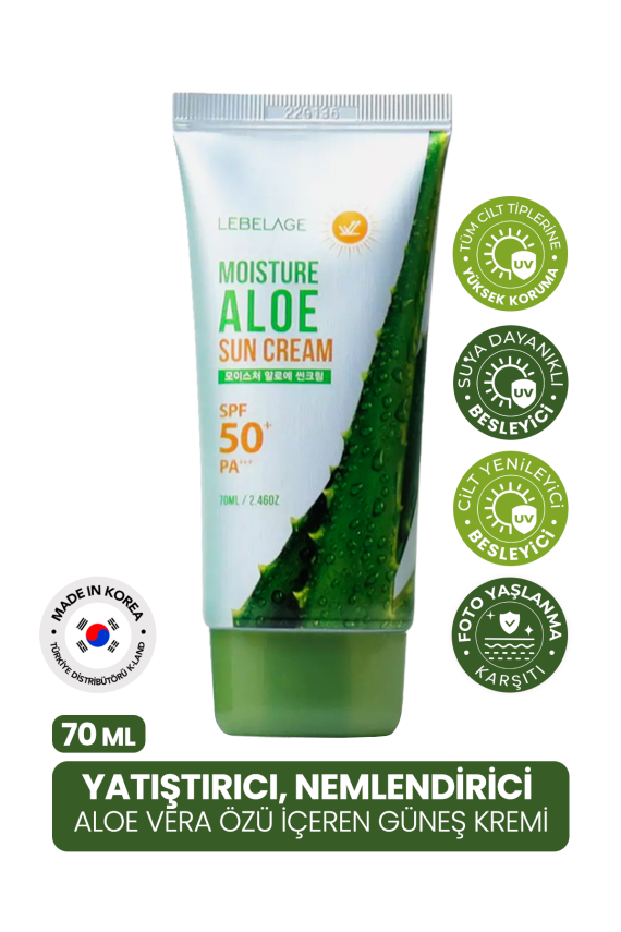 Yatıştırıcı; Nemlendirici Aloe Vera Spf 50 + Pa +++ Güneş Kremi Moisture Aloe Sun Cream - 2