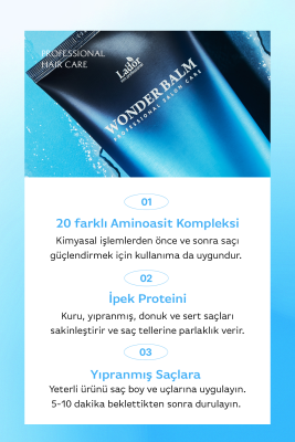 Yıpranmış Saçlar İçin Güçlendirici ve Parlaklık Sağlayan Saç Maskesi Lador Wonder Balm - 4