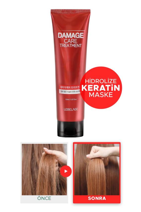 Yıpranmış Saçlar Için Hidrolize Keratin Yoğun Saç Bakım Maskesi Damage Treatment 150 ml - 2