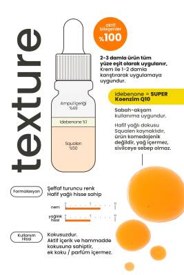 Yüksek Antioksidan ve Elastikiyet Arttırıcı Idebenon Serum Derma Factory idebenone Ampoule - 4