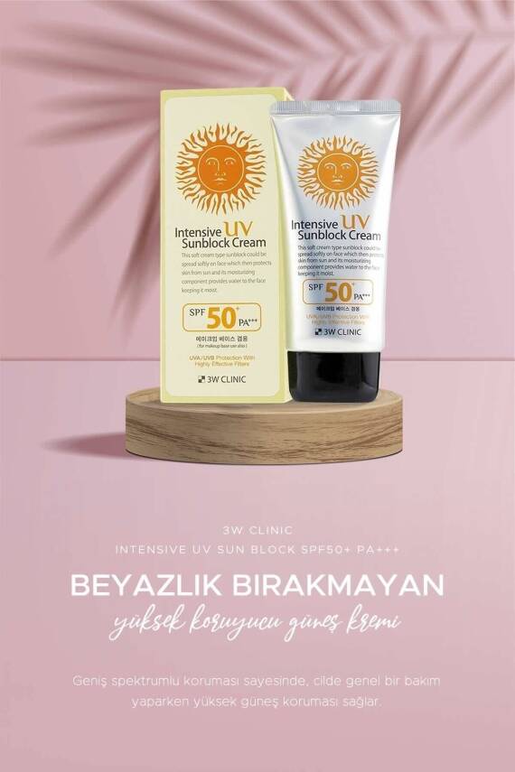 Yüksek Koruma Sağlayan Güneş Kremi 3w Clinic Intensive Uv Sun Block Cream Spf50+ Pa+++ - 5