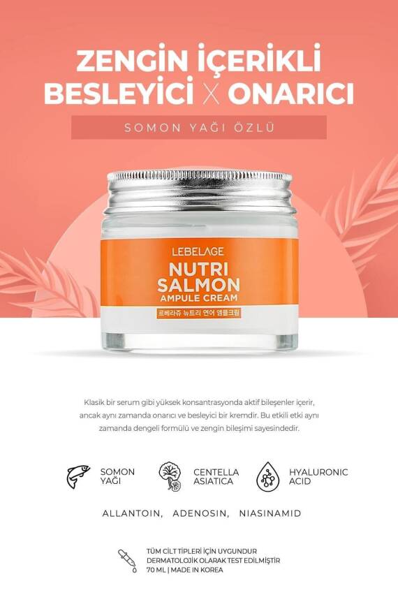 Zengin Içeriğiyle Besleyici Ve Onarıcı Somon Yağı Içeren Nutri Salmon Oil Ampoule Cream - 2